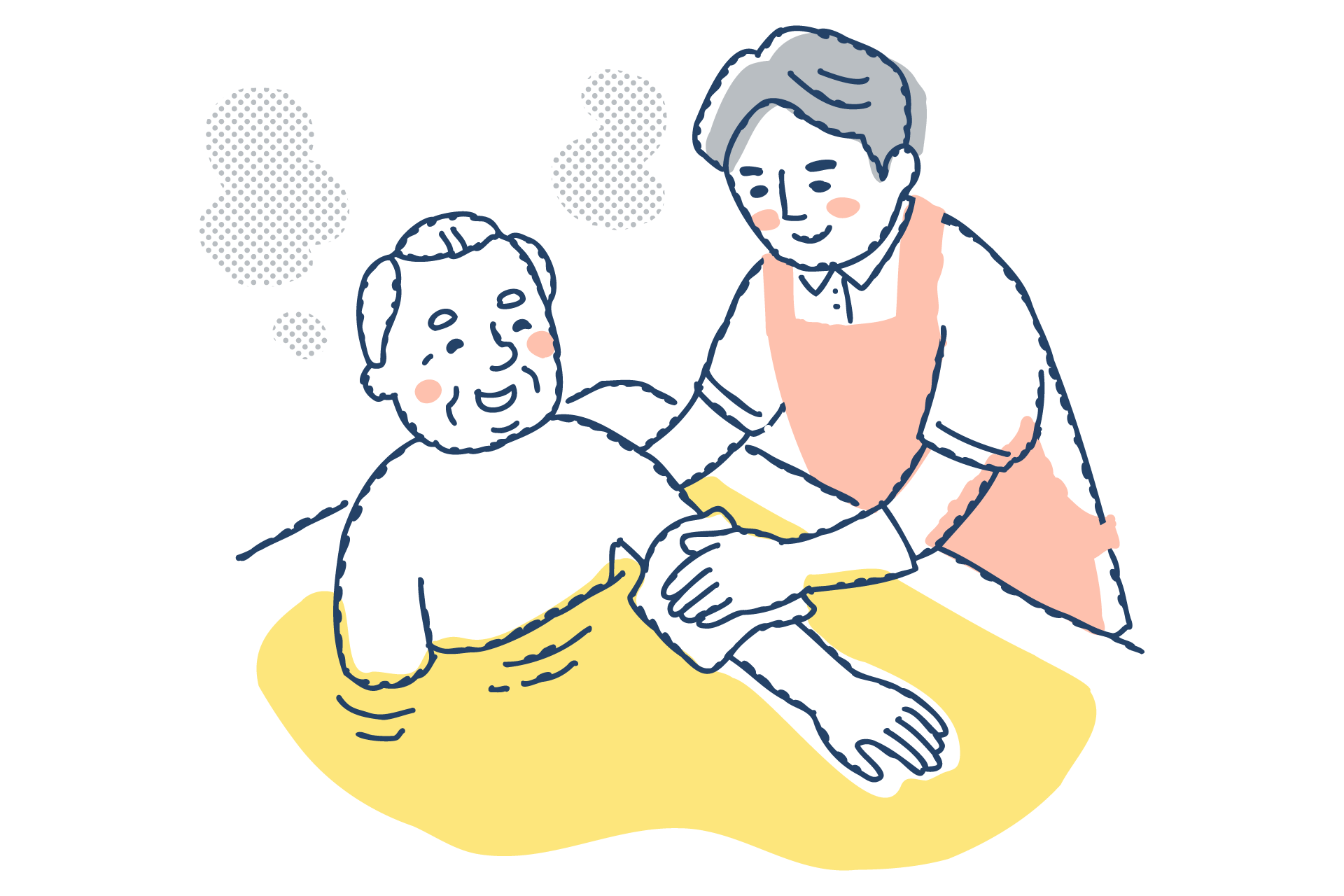 入浴介助のイメージイラスト