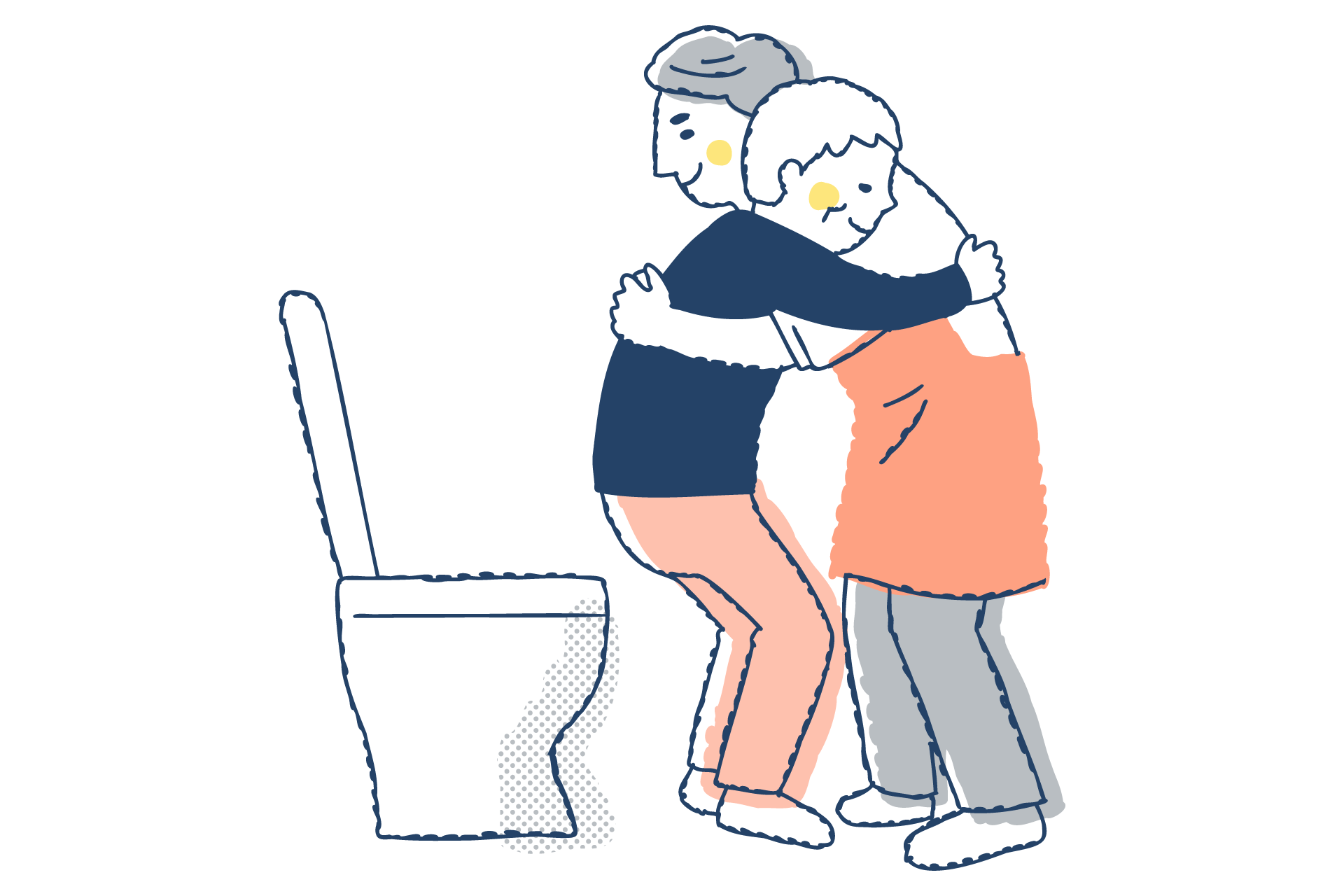 排泄介助のイメージイラスト